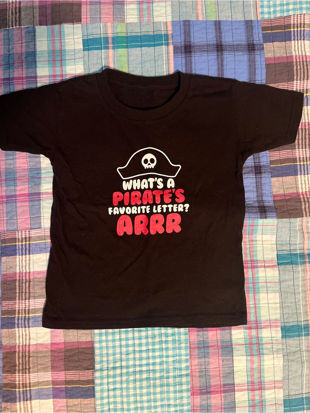Black Kids Pirate Graphic Tee and pirate hat